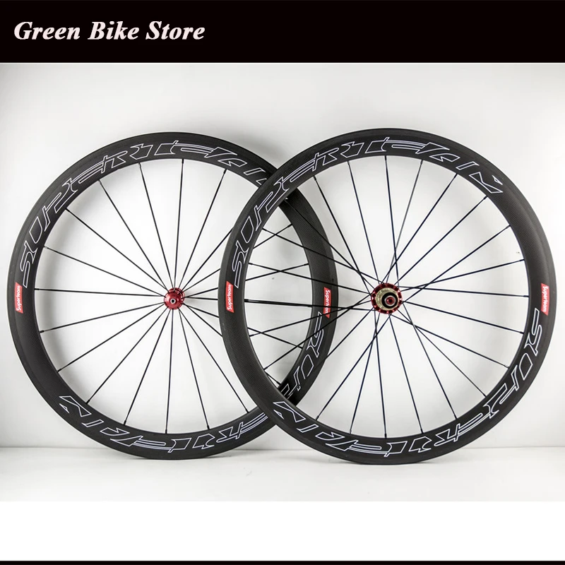 Factory sale 50mm full carbon fiber wheelset clincher with Red R36 hub black spokes black nipples road carbon wheels
Factory sale 50mm full carbon fiber wheelset clincher with Red R36 hub black spokes black nipples road carbon wheels