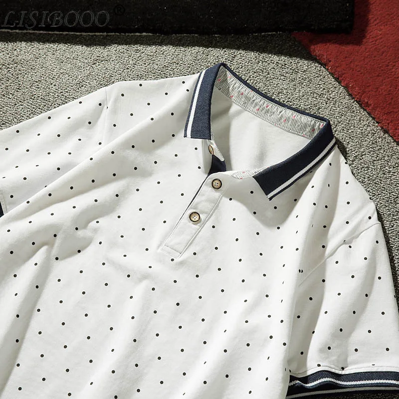New Fashion Short-sleeved Dot Printed Tops Men Lapel POLO Shirt Mens Plus Size Polo Shirt Cotton Slim Bottoming Shirt
New Fashion Short-sleeved Dot Printed Tops Men Lapel POLO Shirt Mens Plus Size Polo Shirt Cotton Slim Bottoming Shirt
