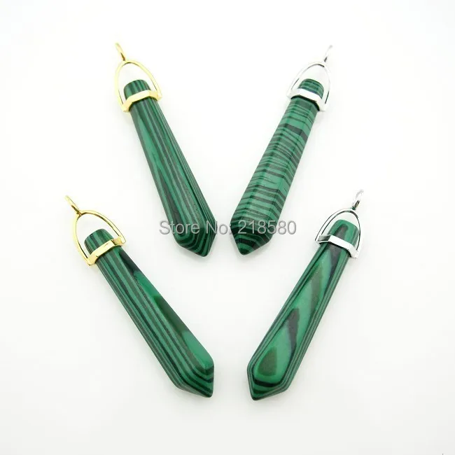 C02P02049 Malachite Point Pendant Reiki Chakra Healing Spiritual Pendulum Pendants with Gold or Silver Bail 55mm
C02P02049 Malachite Point Pendant Reiki Chakra Healing Spiritual Pendulum Pendants with Gold or Silver Bail 55mm