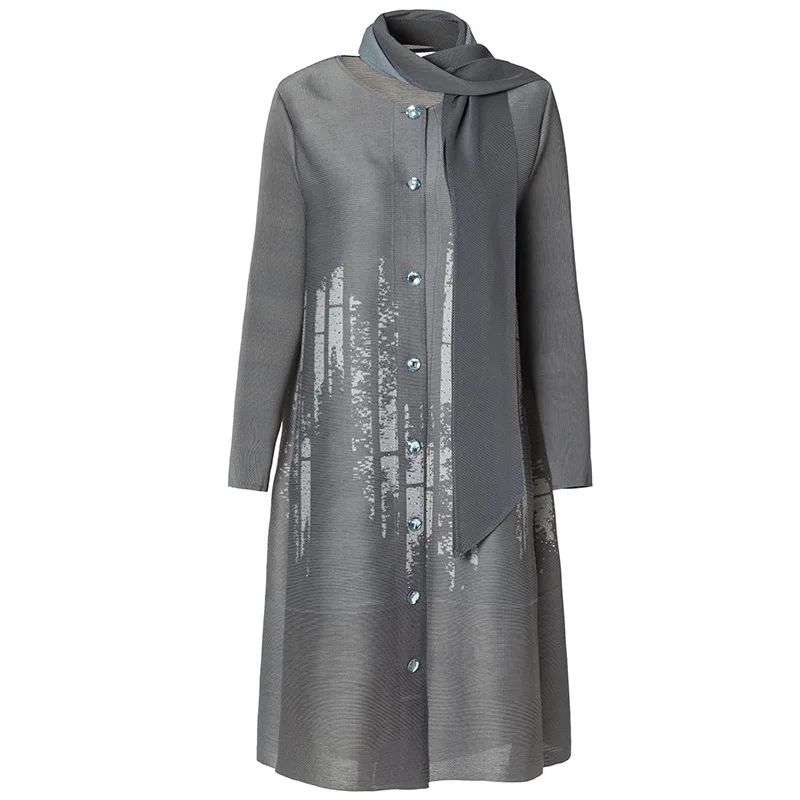 Miyake Pleated Dress Spring new style loose large size women's wear medium -long fashion printed nail bead dress free shipp
Miyake Pleated Dress Spring new style loose large size women's wear medium -long fashion printed nail bead dress free shipp