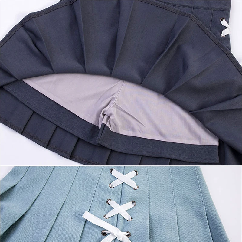 S-XXL Eight Colors High Waist Women Pleated Skirt Cute Lace-Up Strap Bow Girls A-Line Skirt Safety Pants Student Mini Skirt
S-XXL Eight Colors High Waist Women Pleated Skirt Cute Lace-Up Strap Bow Girls A-Line Skirt Safety Pants Student Mini Skirt