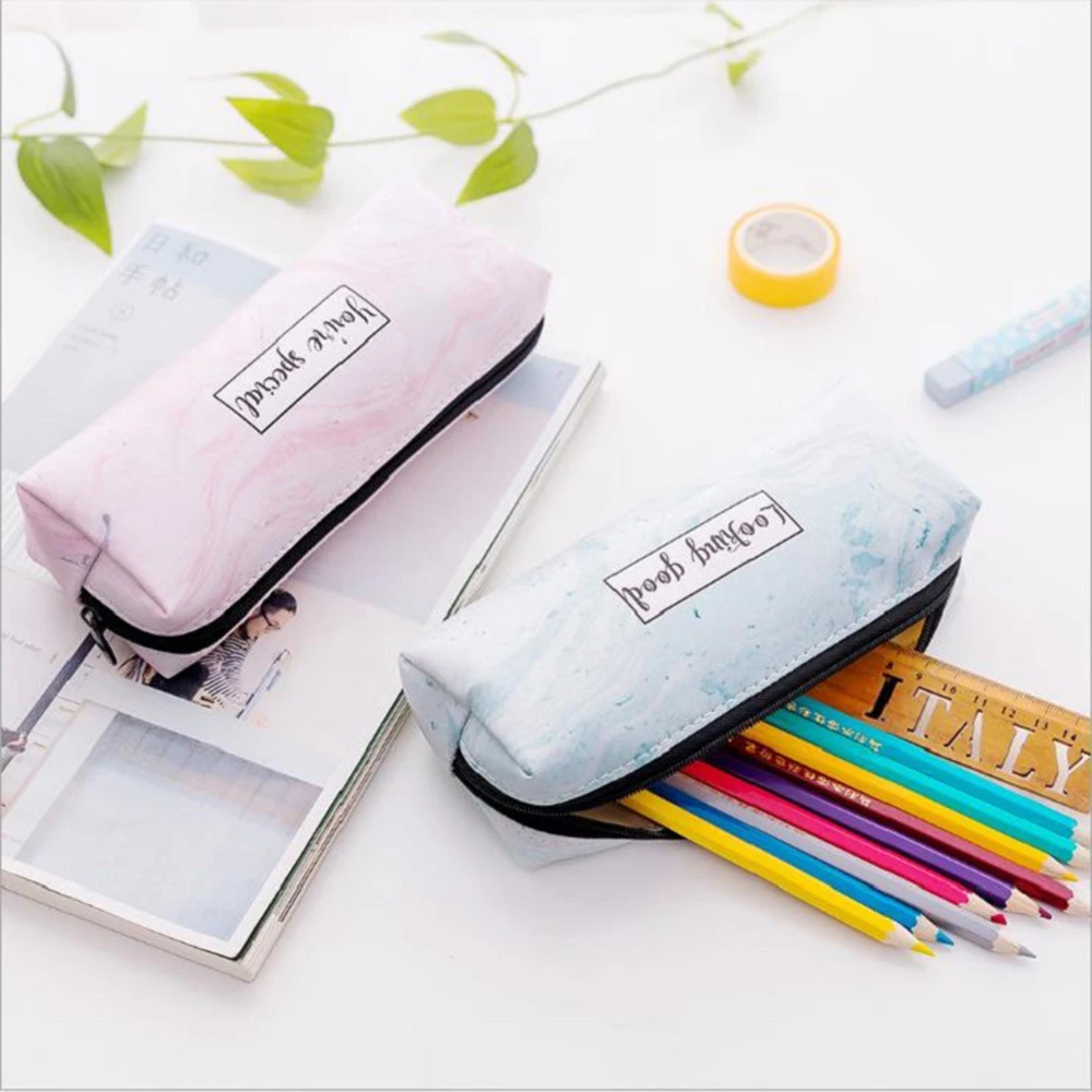 Marble Pencil Case Kawaii Stationery School Supplies PU Pencils Storage Case School Tools
Marble Pencil Case Kawaii Stationery School Supplies PU Pencils Storage Case School Tools