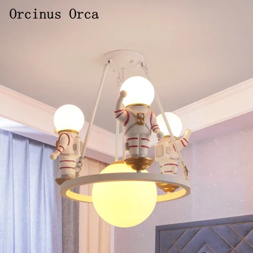 Cartoon Creative Astronaut Chandelier Boys Bedroom Children's Room Lamp American Individual LED universe Color Chandelier
Cartoon Creative Astronaut Chandelier Boys Bedroom Children's Room Lamp American Individual LED universe Color Chandelier