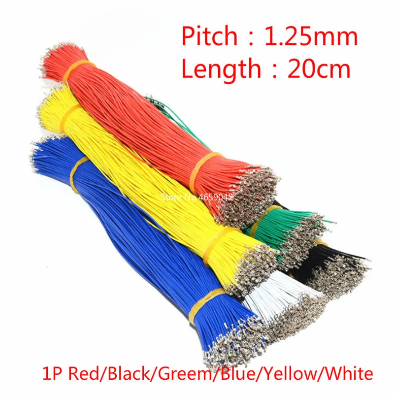 20Pcs 1.25mm pitch connector electronic wire terminal wire 1P double-head terminal 20cm Length 28AWG
20Pcs 1.25mm pitch connector electronic wire terminal wire 1P double-head terminal 20cm Length 28AWG