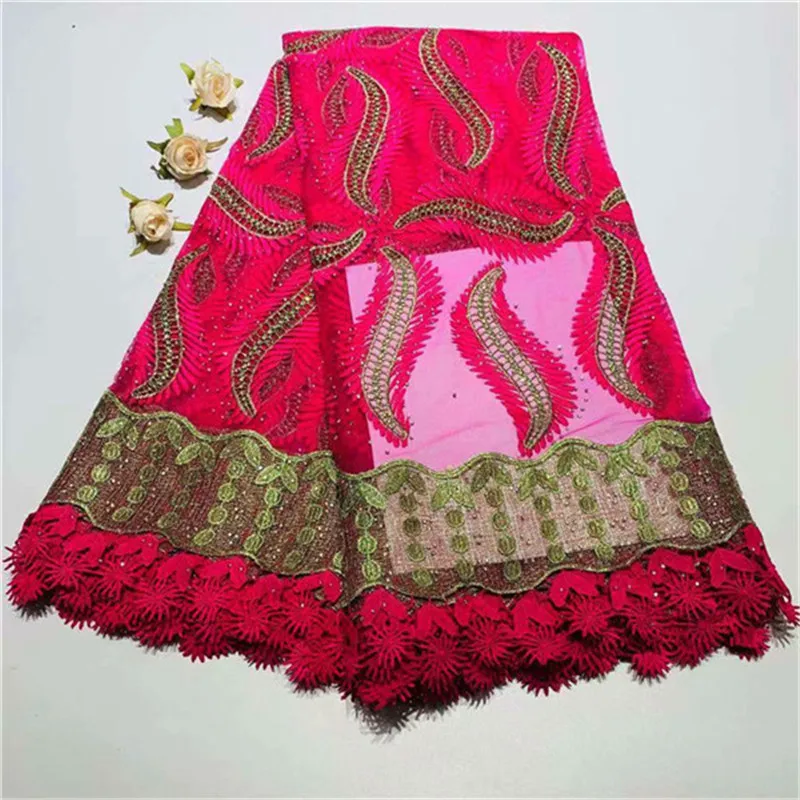 High Quality 2019 Nigerian Lace Fabrics Tulle stones African Lace Fabric Guipure Embroidered French Lace 5 yards/lot
High Quality 2019 Nigerian Lace Fabrics Tulle stones African Lace Fabric Guipure Embroidered French Lace 5 yards/lot