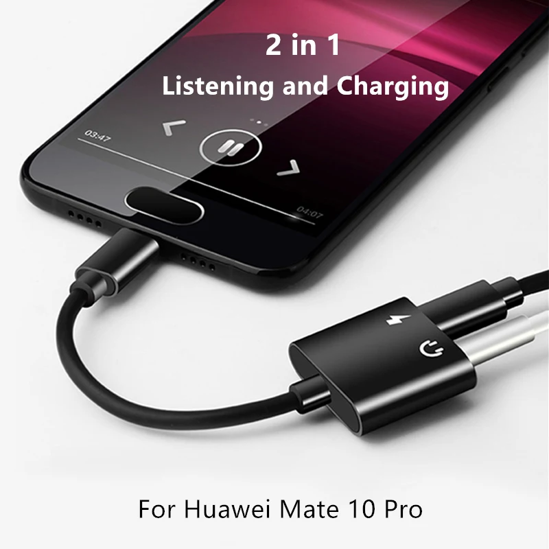 USB Type C аудио адаптер для зарядки 2 в 1 Тип штекер на гнездо 3 5 мм разъем наушников +