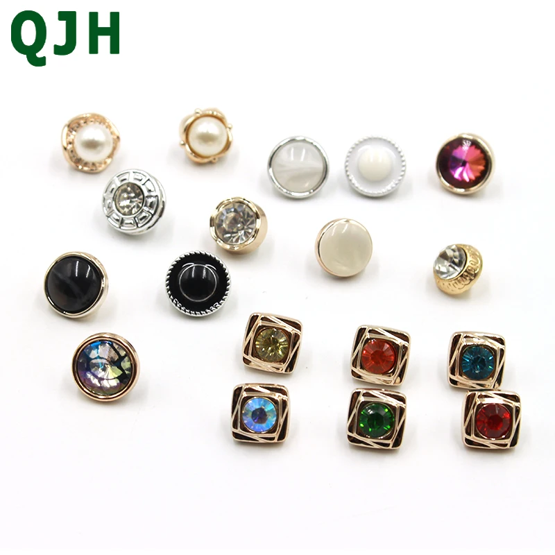 Newest 10pcs/lot Rhinestones Shank Embellishment Bead Jeans Buttons Handwork Sewing Craft Shinning Round Pearl Button For Shirts
Newest 10pcs/lot Rhinestones Shank Embellishment Bead Jeans Buttons Handwork Sewing Craft Shinning Round Pearl Button For Shirts
