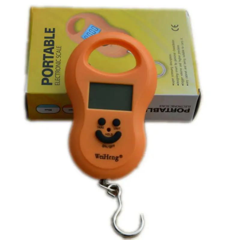 Wholesale Digital Pocket Luggage Scale 50kg/10g Mini Electronic LCD Backlight Fishing With Stainless Steel Hook 20pcs/lot | Инструменты
