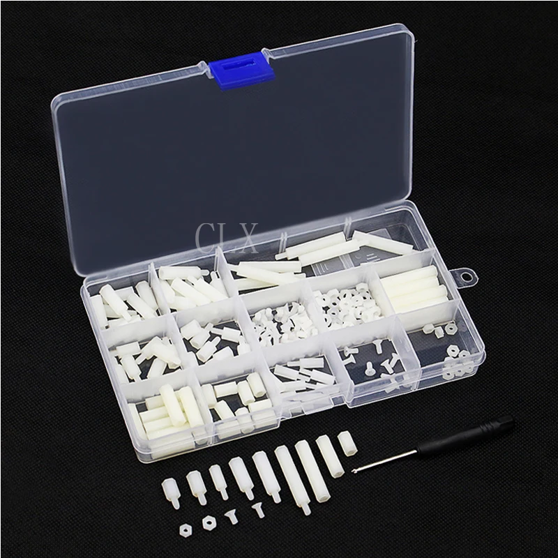 210 pcs/lot Raspberry Pi Screws Kits Plastic Screws and Nuts + Screwdriver + Storage Box Case for Raspberry Pi 3 for Arduino
210 pcs/lot Raspberry Pi Screws Kits Plastic Screws and Nuts + Screwdriver + Storage Box Case for Raspberry Pi 3 for Arduino