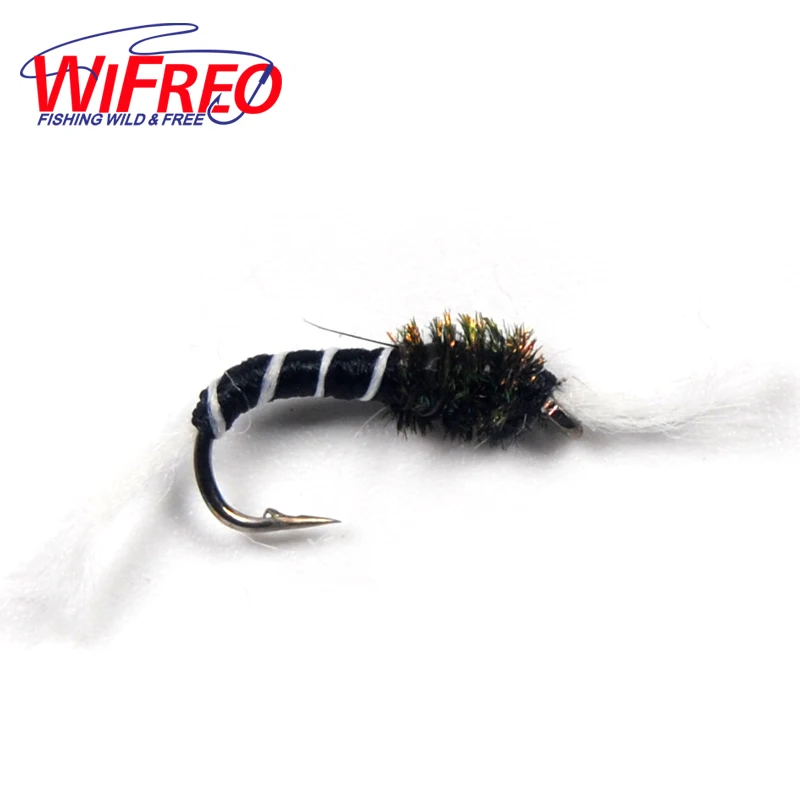 6PCS Black White Emerger Buzzer Fly Nymph Chiromids Fly Trout Fly Fishing Bug Hook Size #12
6PCS Black White Emerger Buzzer Fly Nymph Chiromids Fly Trout Fly Fishing Bug Hook Size #12