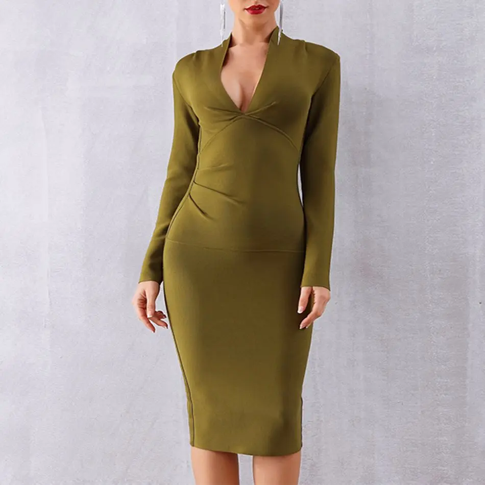 DressBird Autumn Winter Long Sleeve Bandage Dress Sexy Deep V-Neck Bodycon Dress Woman Party Night Vestidos Verano Glitter Dress
DressBird Autumn Winter Long Sleeve Bandage Dress Sexy Deep V-Neck Bodycon Dress Woman Party Night Vestidos Verano Glitter Dress
