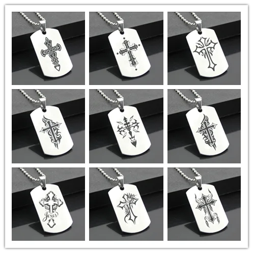 Perfect JL Cross Western Style Army card Personalized Diy Letters Pendant Steel Necklace personality Gifts SZJ01
Perfect JL Cross Western Style Army card Personalized Diy Letters Pendant Steel Necklace personality Gifts SZJ01