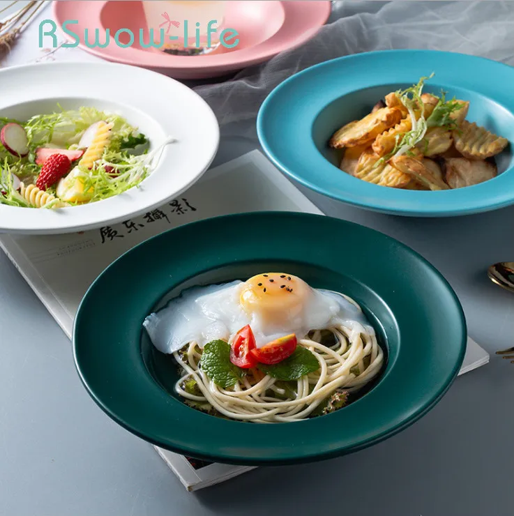 9 Inch Creative Ceramic Plate Pasta Western Bowl Deep Dishes Home Straw Hat Dish Soup Plate Butter Dish For Tableware
9 Inch Creative Ceramic Plate Pasta Western Bowl Deep Dishes Home Straw Hat Dish Soup Plate Butter Dish For Tableware