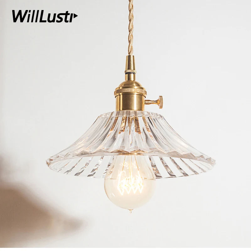 Nordic vintage crystal pressed glass pendant light copper head pendant lamp dinning room home hotel restaurant loft lighting
Nordic vintage crystal pressed glass pendant light copper head pendant lamp dinning room home hotel restaurant loft lighting