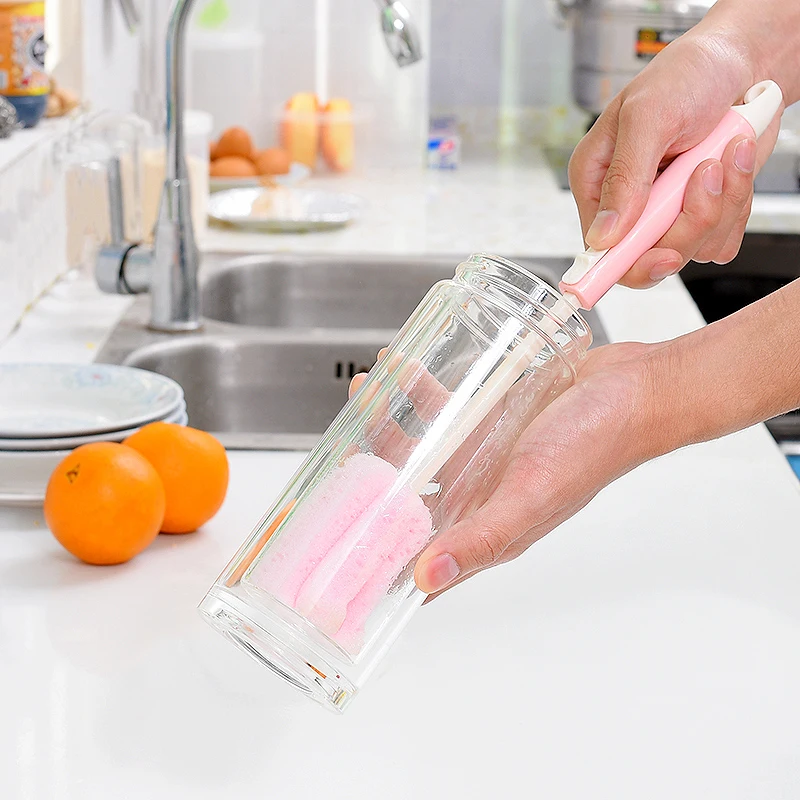 Long Handle Easy Cup Brush Sponge Cleaner Cleaning Brush Bottle Glass Cup Scrubber Washing Cleaning Kitchen Tool Color Random
Long Handle Easy Cup Brush Sponge Cleaner Cleaning Brush Bottle Glass Cup Scrubber Washing Cleaning Kitchen Tool Color Random