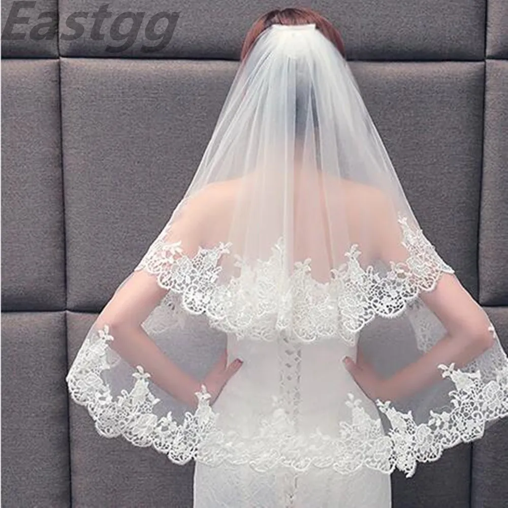 White Ivory Hot Sale 2019 Wedding Veil Lace Fingertip Long wedding accessories Cheap Voile Bridal Veils With Comb
White Ivory Hot Sale 2019 Wedding Veil Lace Fingertip Long wedding accessories Cheap Voile Bridal Veils With Comb