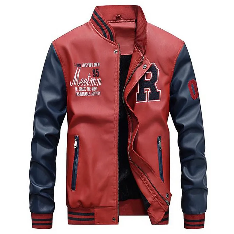 AmberHeard Men Baseball Jacket Casual Embroidery Leather Pu Coats Male Luxury Fleece Pilot Leather Jackets Pu Faux Leather Coat
AmberHeard Men Baseball Jacket Casual Embroidery Leather Pu Coats Male Luxury Fleece Pilot Leather Jackets Pu Faux Leather Coat