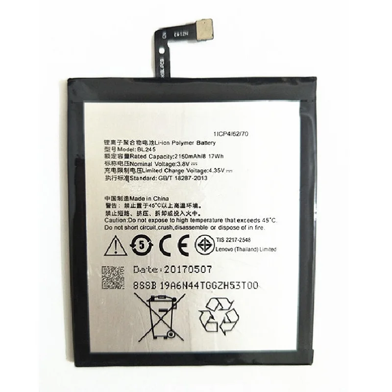 New 2150mAh BL245 Battery for Lenovo S60 S60T S60W phone Battery Replacement Large Capacity Back up Battery
New 2150mAh BL245 Battery for Lenovo S60 S60T S60W phone Battery Replacement Large Capacity Back up Battery