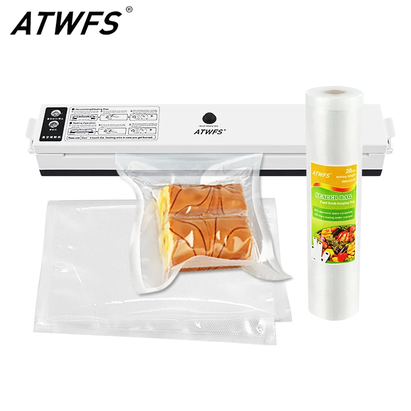 ATWFS Vacuum Sealer Machine Vacuum Food Sealer Bags for Food Packaging Vacuum Packer Packing Bags 15pcs and 20X500cm/Rolls
ATWFS Vacuum Sealer Machine Vacuum Food Sealer Bags for Food Packaging Vacuum Packer Packing Bags 15pcs and 20X500cm/Rolls