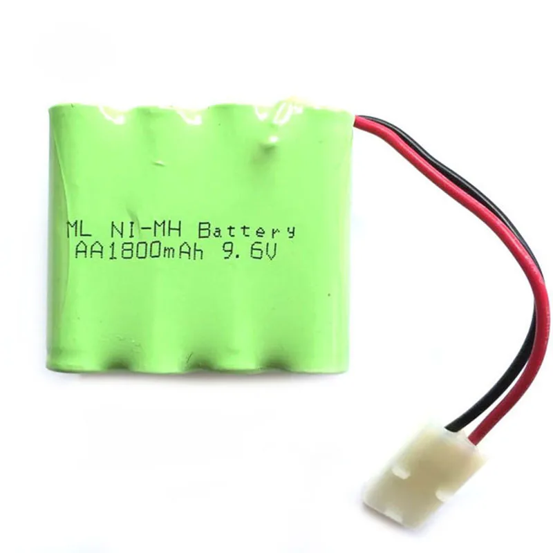 

Durable Double-deck 9.6V 1800mAh 8x AA Ni-MH RC Rechargeable Battery Pack for Robot Car Toys with Tamiya Connector Plug
