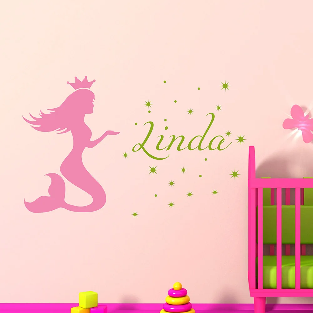 Baby Girl Name Nursery Wall Sticker Vinyl Lettering Wall Decals Girls Mermaid Name Decal Bedroom Decals 627C
Baby Girl Name Nursery Wall Sticker Vinyl Lettering Wall Decals Girls Mermaid Name Decal Bedroom Decals 627C