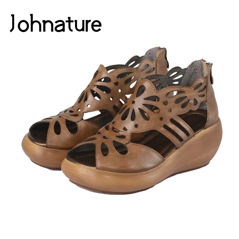 Женские босоножки из натуральной кожи Johnature, повседневные однотонные босоножки на молнии в стиле ретро, обувь на платформе с закрытым каблу...
Женские босоножки из натуральной кожи Johnature, повседневные однотонные босоножки на молнии в стиле ретро, обувь на платформе с закрытым каблу...
