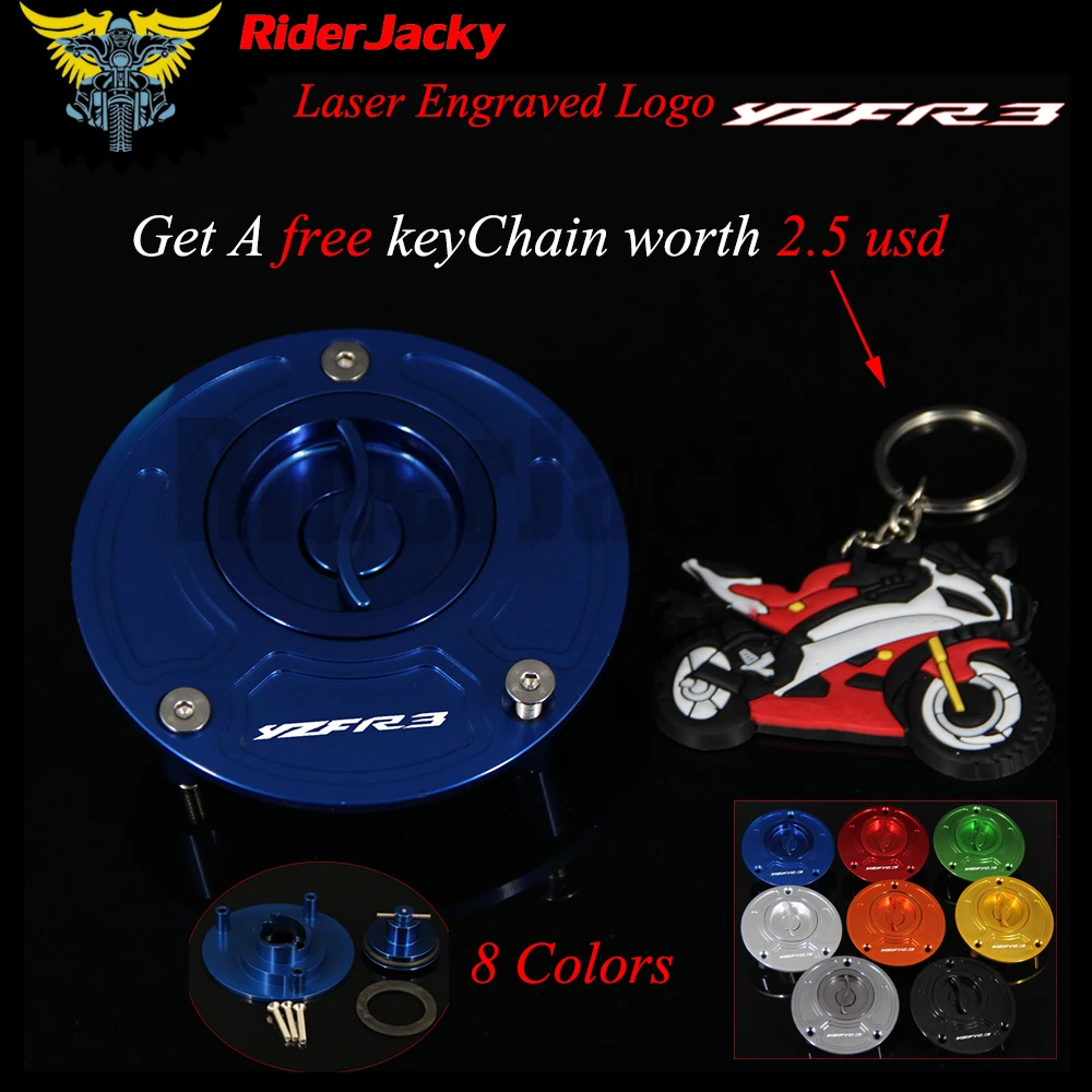 Алюминиевые бесключевые аксессуары RiderJacky CNC для мотоциклов крышка топливного