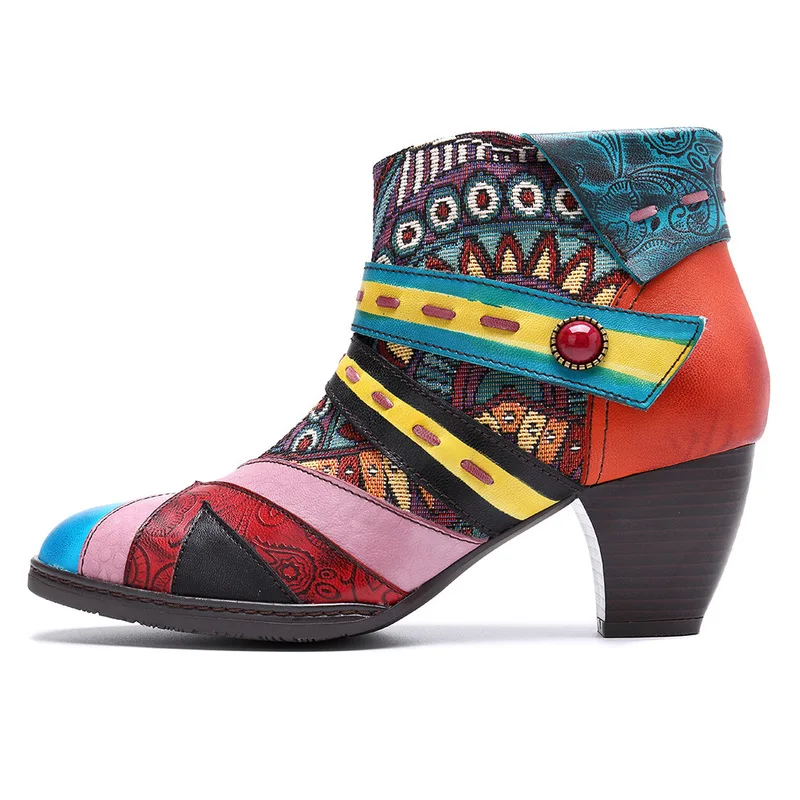 Bohemian Leather Boots Women Genuine Leather Shoes Woman Patchwork Zipper Ankle Boots Women Shoes Spring Autumn Botas New
Bohemian Leather Boots Women Genuine Leather Shoes Woman Patchwork Zipper Ankle Boots Women Shoes Spring Autumn Botas New