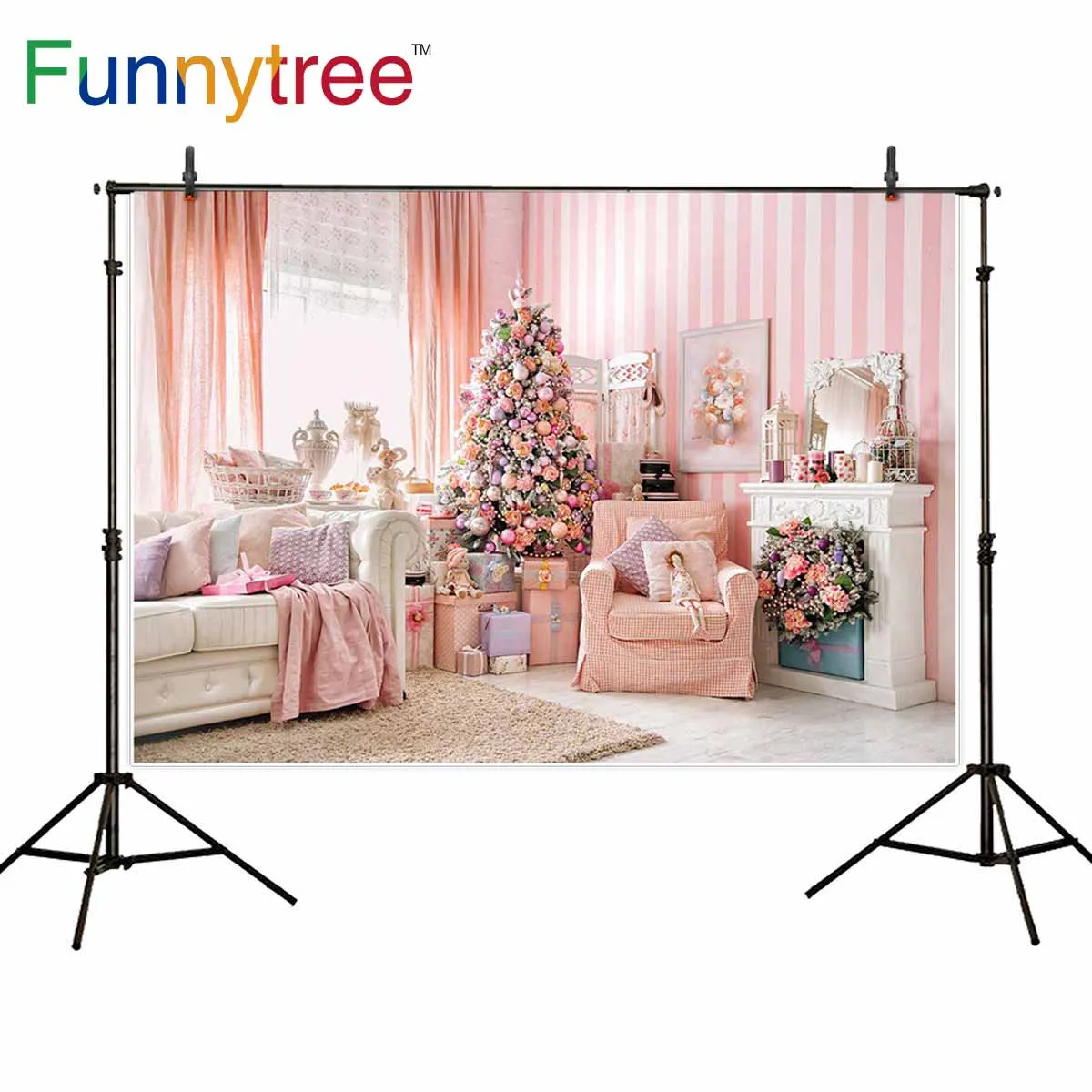 Funnytree backdrop for photographic studio pink girl room Christmas tree gift decoration sofa stripes background photocall
Funnytree backdrop for photographic studio pink girl room Christmas tree gift decoration sofa stripes background photocall