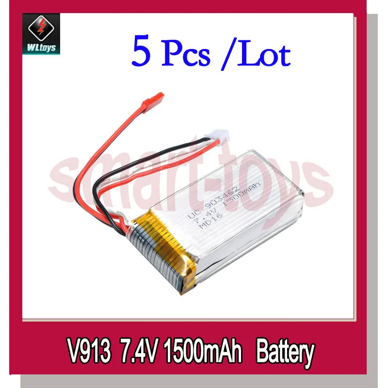 5Pcs V913-25 7.4V 1500mAh Lipo Battery for Wltoys V913 Helicopter L959 L202 L212 L222 RC Car
5Pcs V913-25 7.4V 1500mAh Lipo Battery for Wltoys V913 Helicopter L959 L202 L212 L222 RC Car