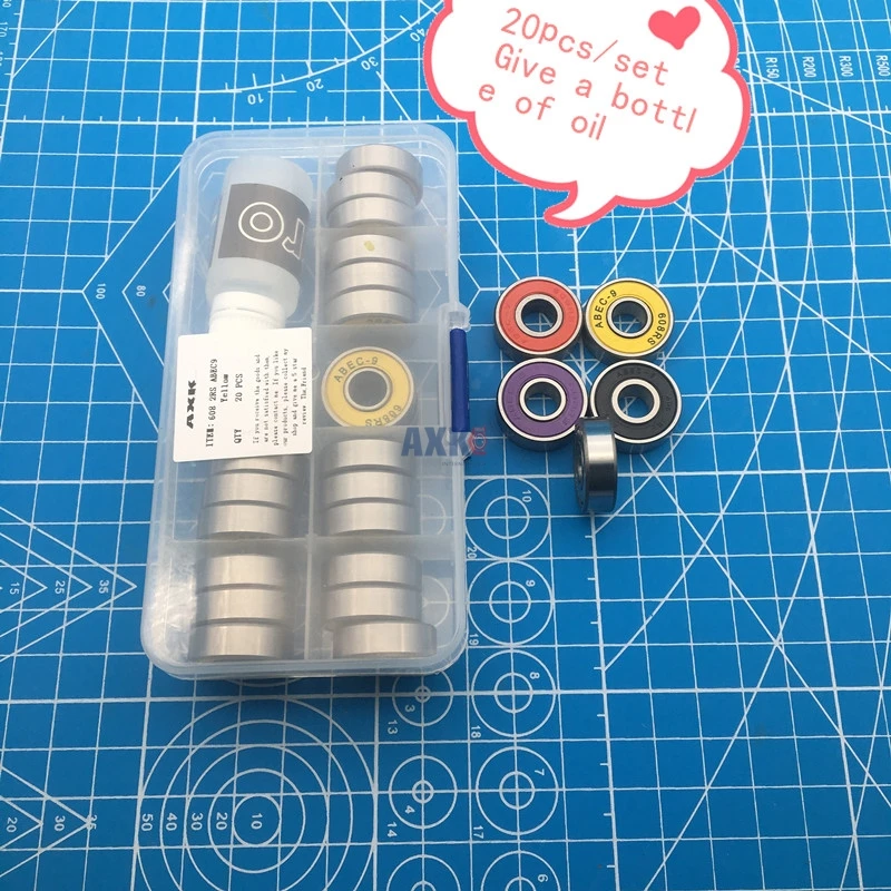 Free Shipping high quality Bearing set 608ZZ multiple colour 608-2RS 8*22*7 mm for Skateboard Scooter Roller Ball Bearing 608 RS
Free Shipping high quality Bearing set 608ZZ multiple colour 608-2RS 8*22*7 mm for Skateboard Scooter Roller Ball Bearing 608 RS