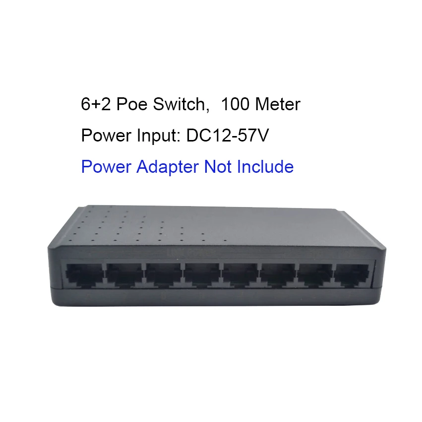 6 + 2 Black Case switch poe ethernet 6 Port Lan Rj45 100Mbps Full-Duplex/ Half-Duplex 100 Meter Power ethernet netwerkswitch
6 + 2 Black Case switch poe ethernet 6 Port Lan Rj45 100Mbps Full-Duplex/ Half-Duplex 100 Meter Power ethernet netwerkswitch