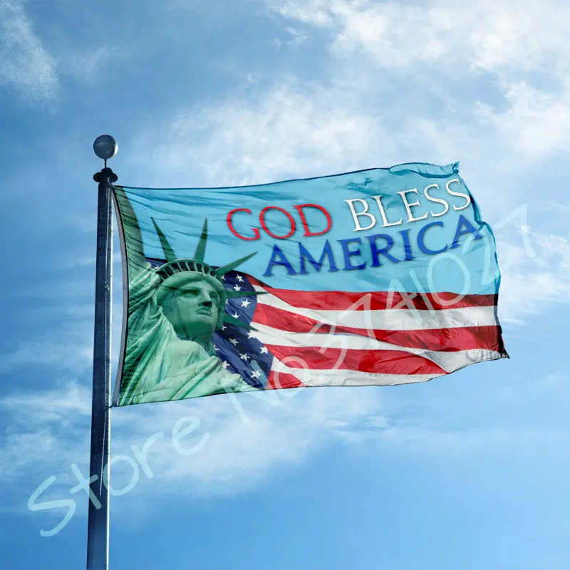 God bless America flag с цифровой печатью баннер символикой США FLAG 3x5 футов 150x90 см латунными