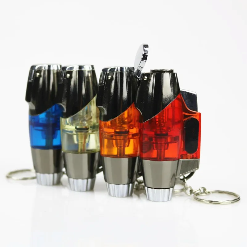 Creative Compact Jet Butane Lighter Torch Lighter Windproof LED Light Pipe Cigar Turbo Lighter Keychains 1300 C No Gas
Creative Compact Jet Butane Lighter Torch Lighter Windproof LED Light Pipe Cigar Turbo Lighter Keychains 1300 C No Gas