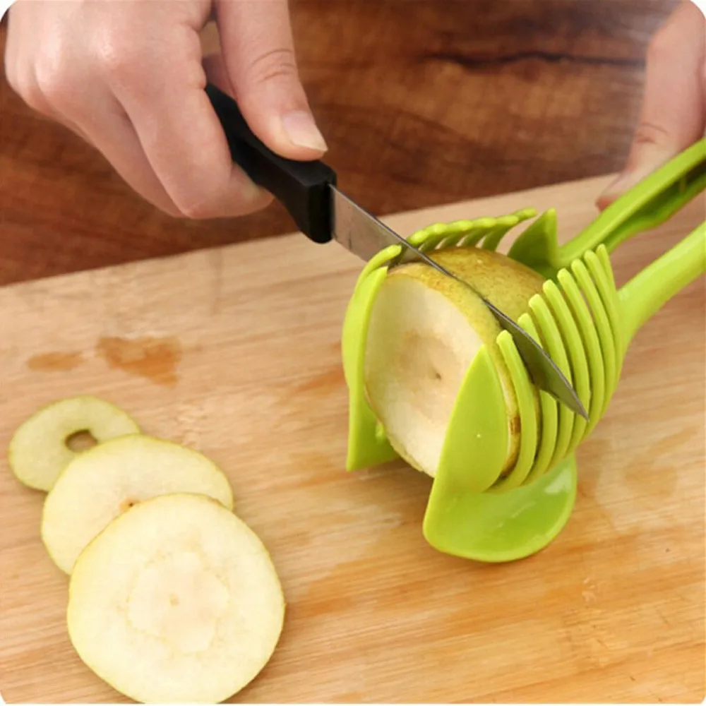 

Tomato Potato Slicer Fruits Cutter Stand Multifunction Egg Food Clip Clever Onion Cutter Lemon Shredders Kitchen gadget tools