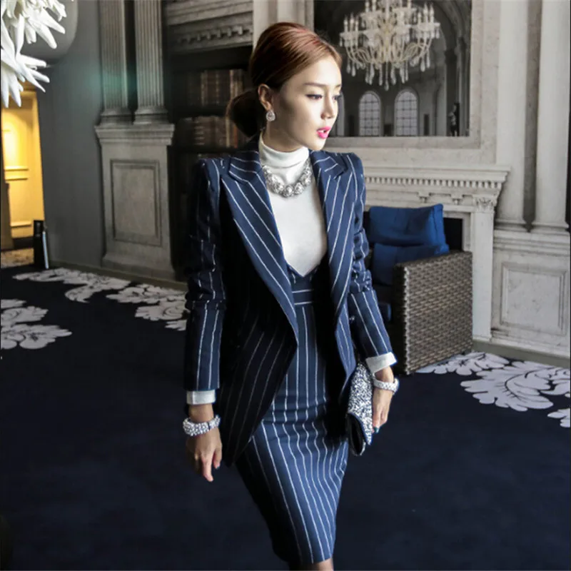 Women Blazer Suits Elegante With Skirt Cotton Striped Women Autumn Spring Blazer+Dress 2 Pieces Set For Women Clothes
Women Blazer Suits Elegante With Skirt Cotton Striped Women Autumn Spring Blazer+Dress 2 Pieces Set For Women Clothes