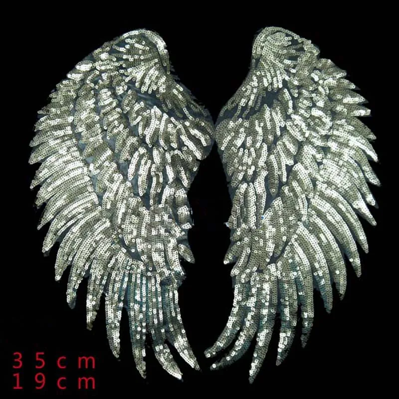 1 Pair Sliver Gold Sequins patch DIY Wings patches for clothes Iron-on embroidered patch motif applique NL224
1 Pair Sliver Gold Sequins patch DIY Wings patches for clothes Iron-on embroidered patch motif applique NL224
