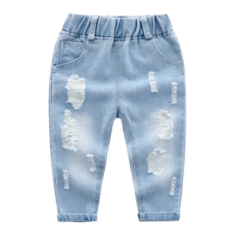 2019 New Spring Autumn Boys Jeans Fashion Children's Trousers Washed Large Holes Classic Blue All Match Pants Light Color Cloth
2019 New Spring Autumn Boys Jeans Fashion Children's Trousers Washed Large Holes Classic Blue All Match Pants Light Color Cloth