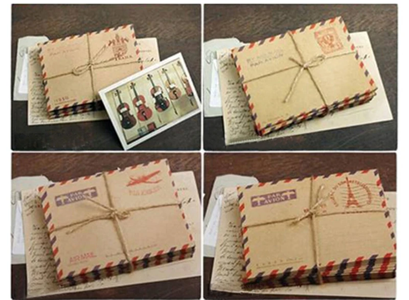 New 10 PCS Mini Gift Envelope Nostalgic Postcard Letter Stationary Storage Brown Kraft Paper Vintage Envelop Approx |
