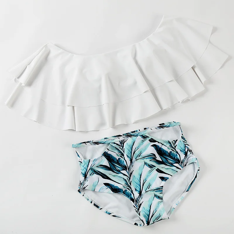 High Waist Printed Bikini Ruffle Swimwear Female Black Solid Tops Bathing Suit Women Swimsuit Brazilian Push Up Bikinis Set 2018
High Waist Printed Bikini Ruffle Swimwear Female Black Solid Tops Bathing Suit Women Swimsuit Brazilian Push Up Bikinis Set 2018