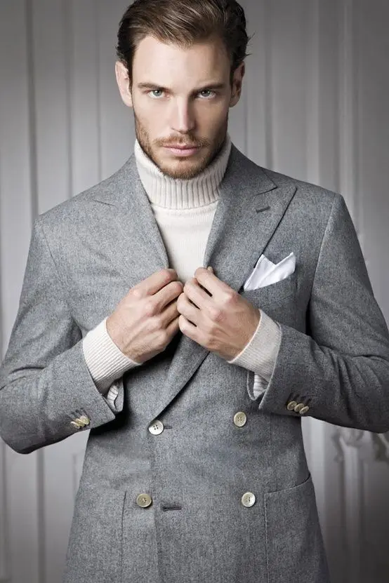Latest Coat Pant Designs Grey Tweed Double Breasted Men Suit Terno Slim Fit Groom Tuxedo 2 Piece Style Suits Blazer Masculino
Latest Coat Pant Designs Grey Tweed Double Breasted Men Suit Terno Slim Fit Groom Tuxedo 2 Piece Style Suits Blazer Masculino
