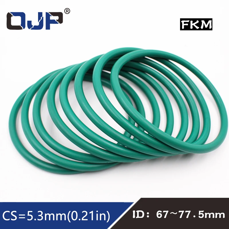 1PCS/lot Rubber Ring Green FKM O ring Seals 5.3mm Thickness ID67/68/69/70/71/72/73/75/76/77.5mm Rubber Seal Gasket Fuel Sealing
1PCS/lot Rubber Ring Green FKM O ring Seals 5.3mm Thickness ID67/68/69/70/71/72/73/75/76/77.5mm Rubber Seal Gasket Fuel Sealing