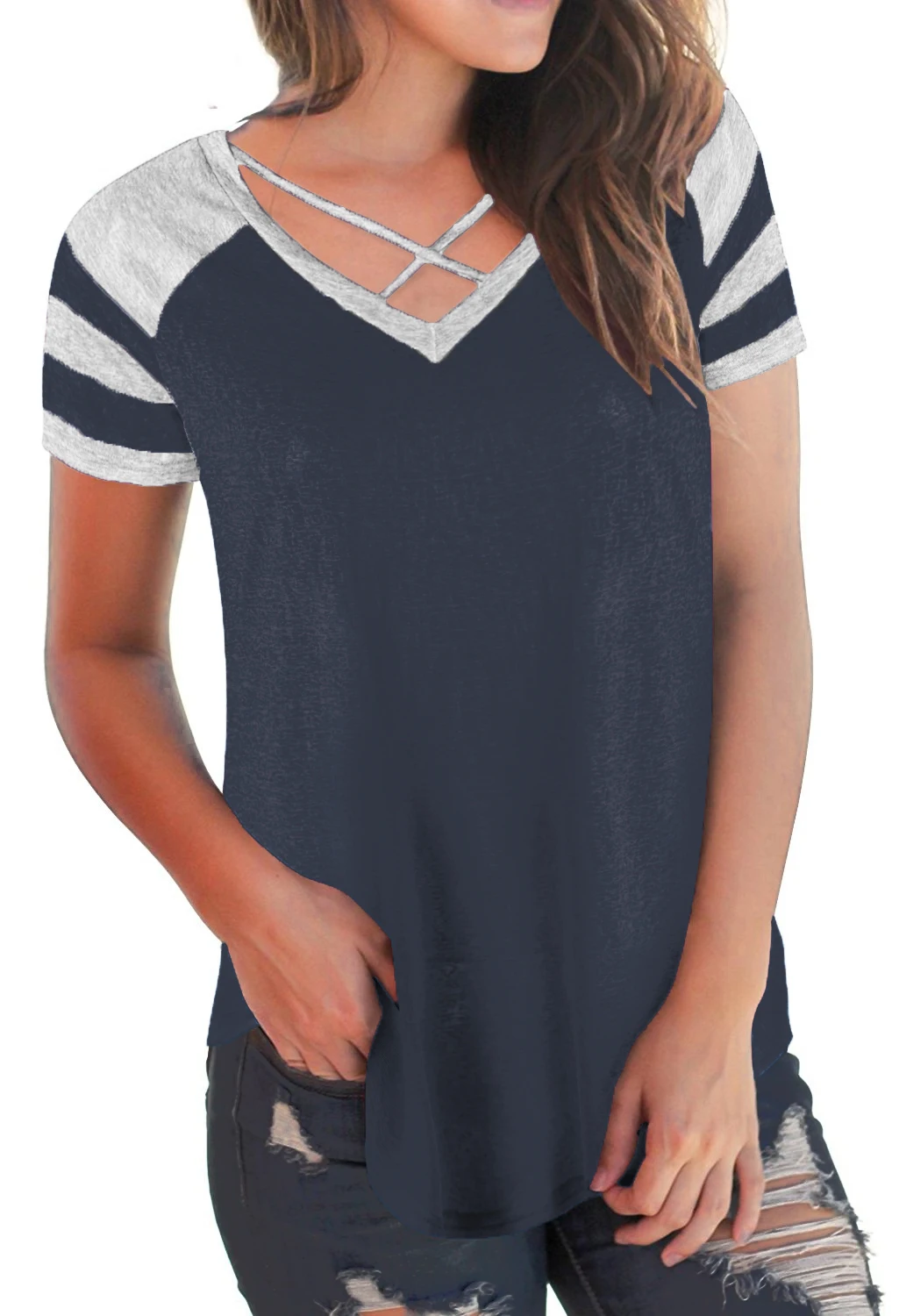 Summer T Shirt Women Short Sleeve V Neck Bandage TShirt Casual Sexy Women T Shirt Camisetas Feminina Lady Tops
Summer T Shirt Women Short Sleeve V Neck Bandage TShirt Casual Sexy Women T Shirt Camisetas Feminina Lady Tops