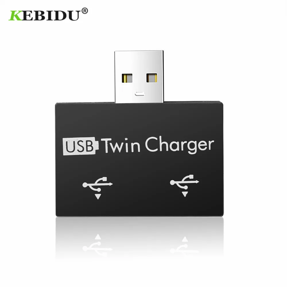 Разветвитель KEBIDU с 2 портами USB 0 зарядное устройство настенный адаптер для