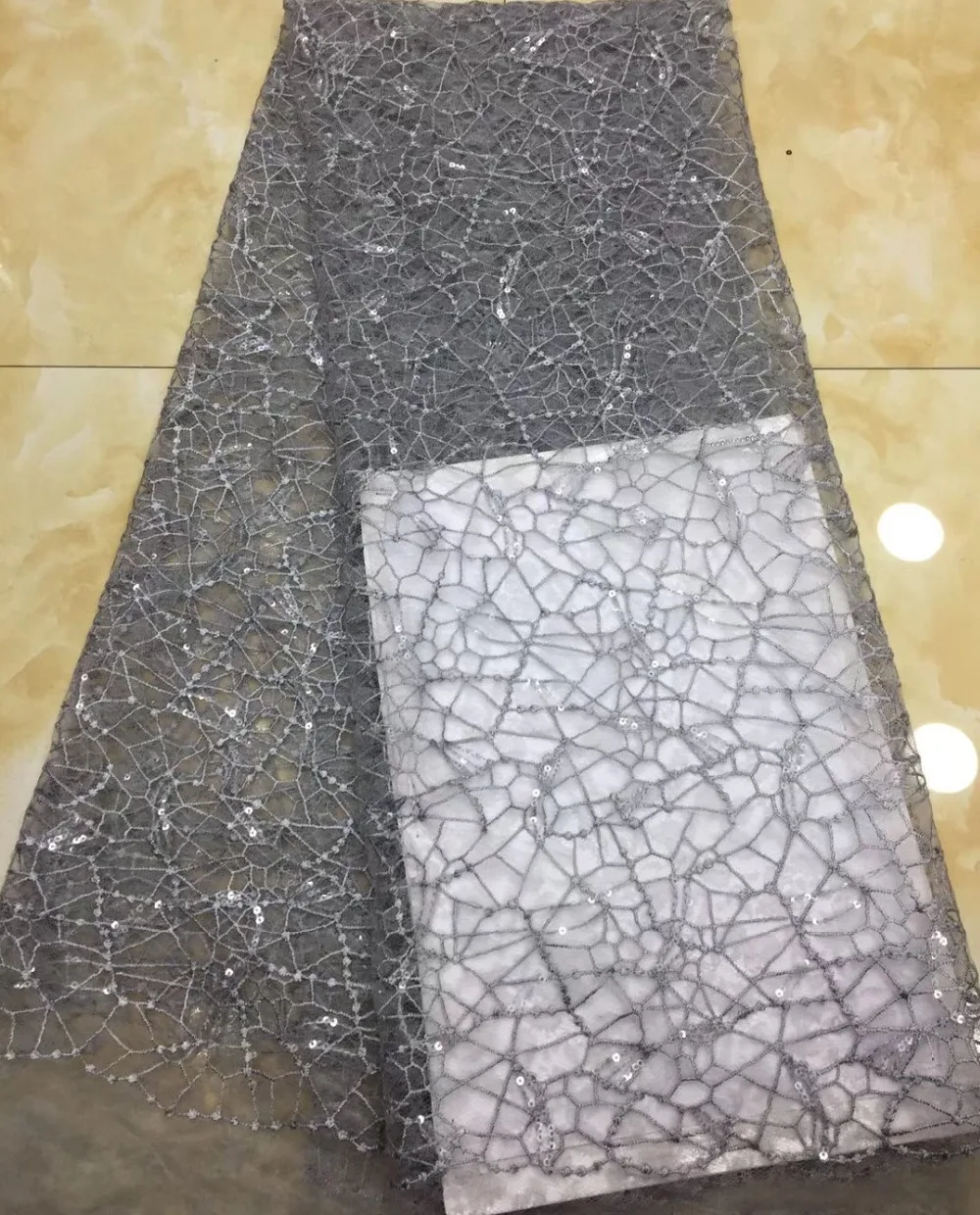 New african lace fabrics 5 yards french net with sequins embroidery nigerian lace fabrics wholesale for wedding party ML6541
New african lace fabrics 5 yards french net with sequins embroidery nigerian lace fabrics wholesale for wedding party ML6541