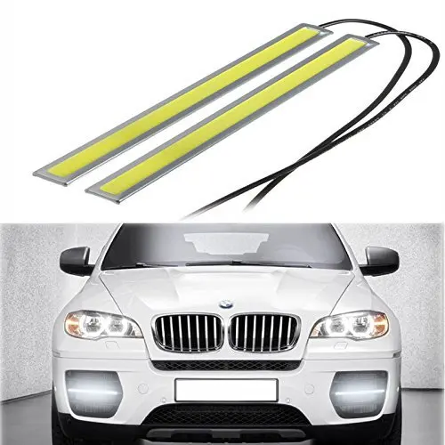 

Set Waterproof Aluminum High Power 6W 6000K slim COB LED DRL Daylight Driving Daytime Running Light Lamp For Car SUV Sedan