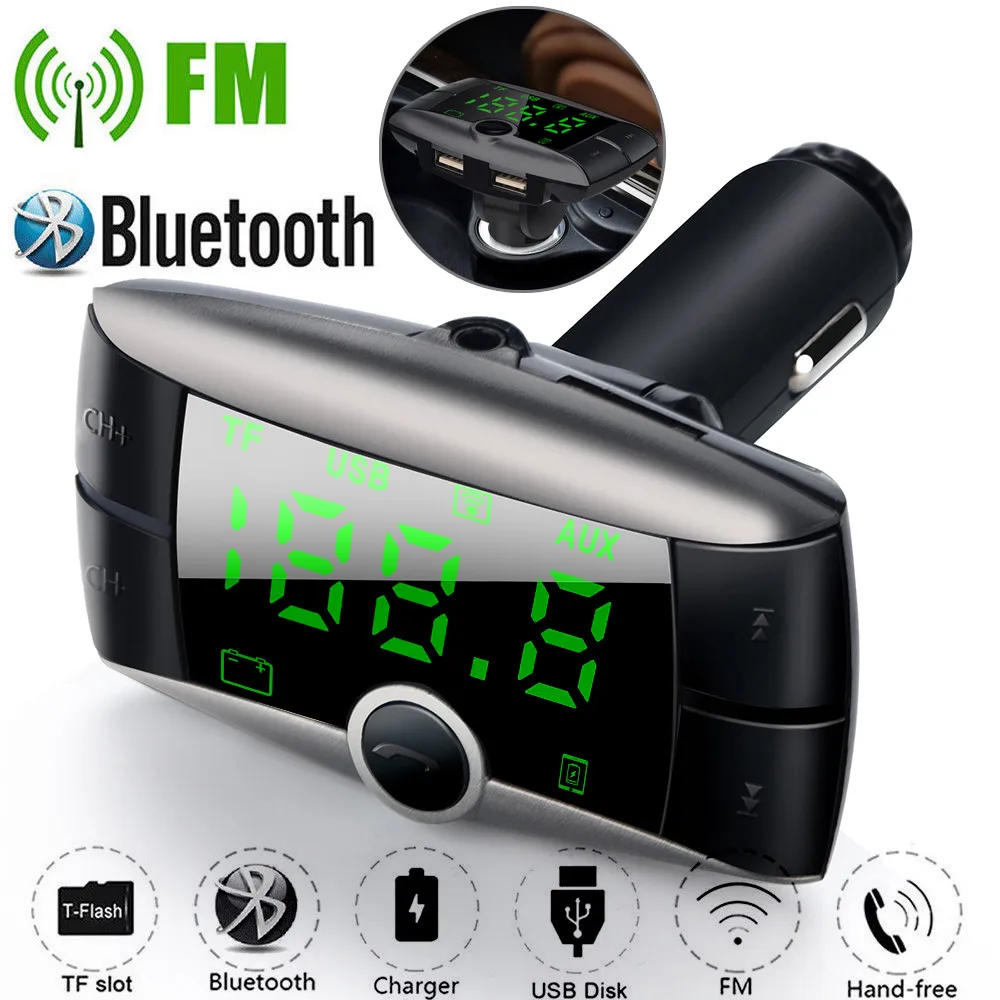 Беспроводной Bluetooth FM передатчик модулятор Автомобильный комплект MP3 плеер