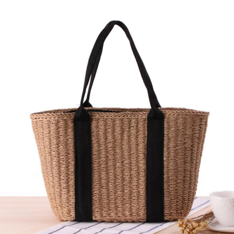Фото Женская сумка летняя пляжная из ротанга плетеная Плетеная - купить