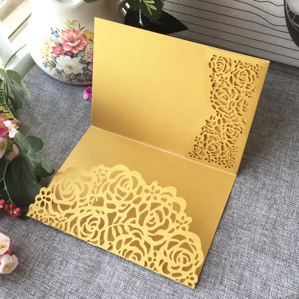25pcs/lot Chic Lace Laser Cut Rose Invitation For Wedding Engagement Bless Greeting Valentine Day Anniversary Party
25pcs/lot Chic Lace Laser Cut Rose Invitation For Wedding Engagement Bless Greeting Valentine Day Anniversary Party