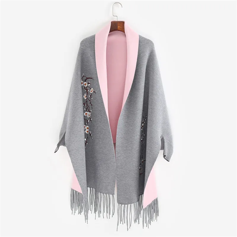 Brand New design with sleeve Poncho scarf winter warm cashmere Embroidery Cape tassel Blanket wrapped scarf shawl For Women
Brand New design with sleeve Poncho scarf winter warm cashmere Embroidery Cape tassel Blanket wrapped scarf shawl For Women